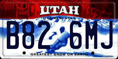 UT license plate B826MJ