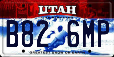 UT license plate B826MP