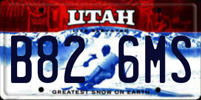 UT license plate B826MS