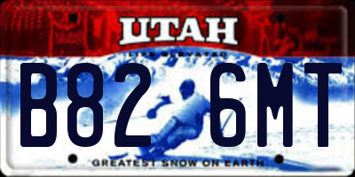UT license plate B826MT