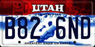 UT license plate B826ND