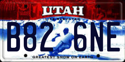 UT license plate B826NE