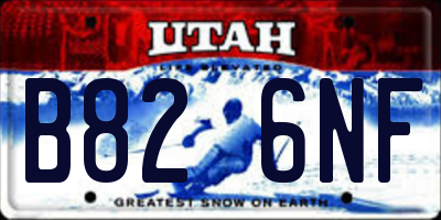 UT license plate B826NF