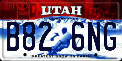 UT license plate B826NG