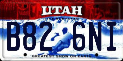 UT license plate B826NI
