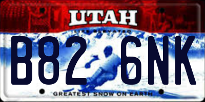 UT license plate B826NK