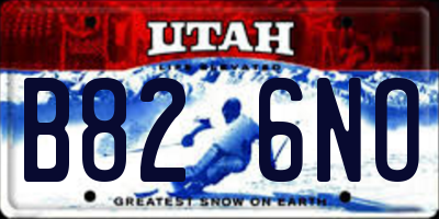 UT license plate B826NO