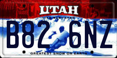 UT license plate B826NZ