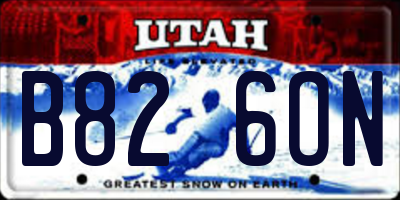 UT license plate B826ON