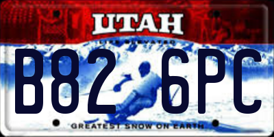 UT license plate B826PC