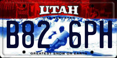UT license plate B826PH