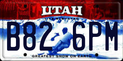 UT license plate B826PM