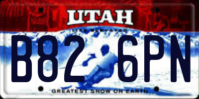UT license plate B826PN