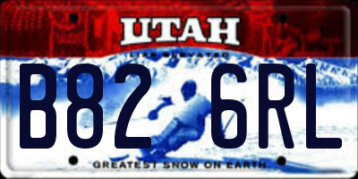 UT license plate B826RL