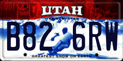 UT license plate B826RW