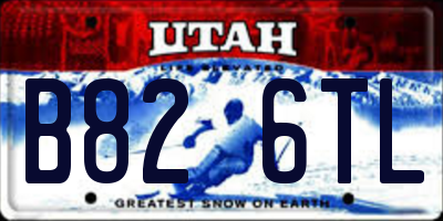 UT license plate B826TL