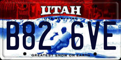 UT license plate B826VE