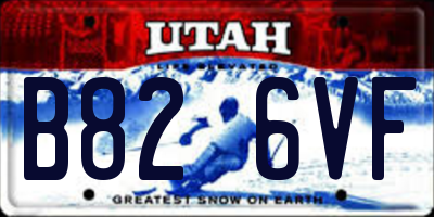 UT license plate B826VF