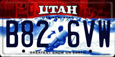 UT license plate B826VW