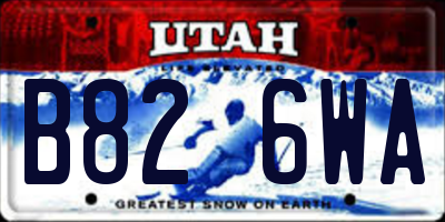 UT license plate B826WA