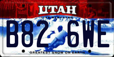 UT license plate B826WE