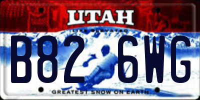 UT license plate B826WG