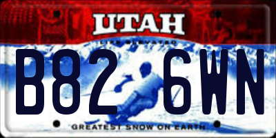 UT license plate B826WN