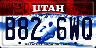 UT license plate B826WQ