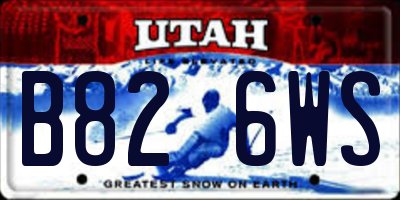 UT license plate B826WS