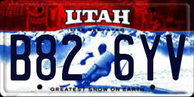 UT license plate B826YV