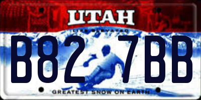 UT license plate B827BB