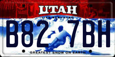 UT license plate B827BH