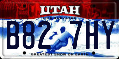 UT license plate B827HY