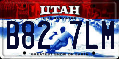 UT license plate B827LM