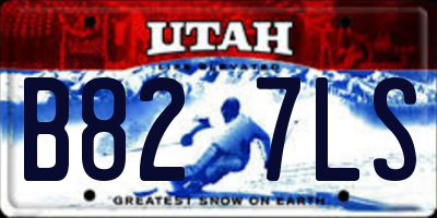 UT license plate B827LS