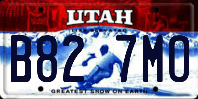 UT license plate B827MO