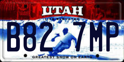 UT license plate B827MP