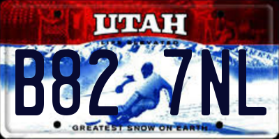 UT license plate B827NL
