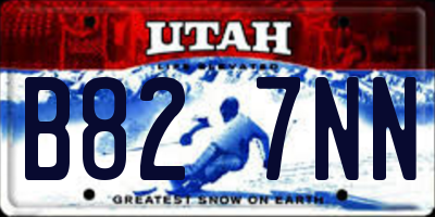 UT license plate B827NN