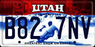 UT license plate B827NV
