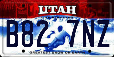 UT license plate B827NZ