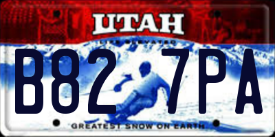UT license plate B827PA