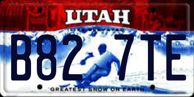 UT license plate B827TE