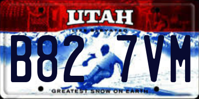 UT license plate B827VM
