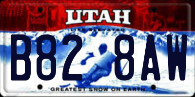 UT license plate B828AW