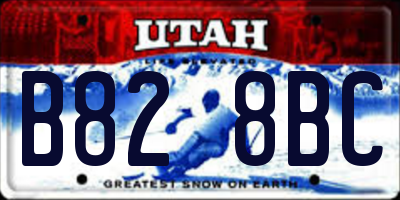 UT license plate B828BC