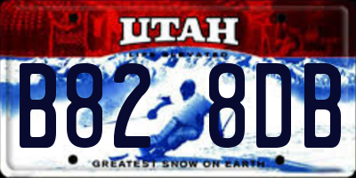 UT license plate B828DB