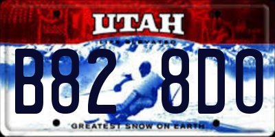 UT license plate B828DO