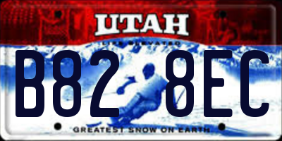 UT license plate B828EC