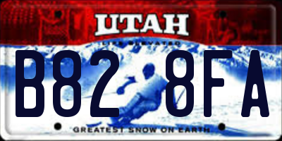 UT license plate B828FA